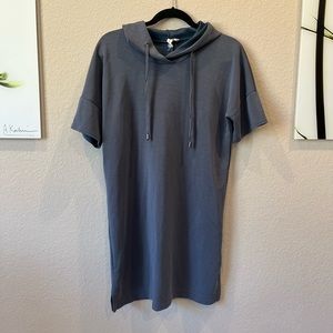 Cable & Gauge Hooded Dress, Navy, Medium